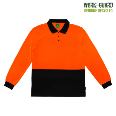 R482X Workguard Recycled Hi Vis Longsleeve Polo