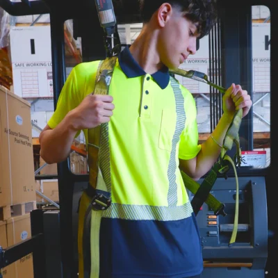 R485X Workguard Recycled Hi Vis Short Sleeve Day/Night Polo