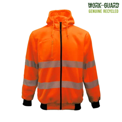 R503X Workguard Recycled Hi Vis Day/Night Zipped Hoodie